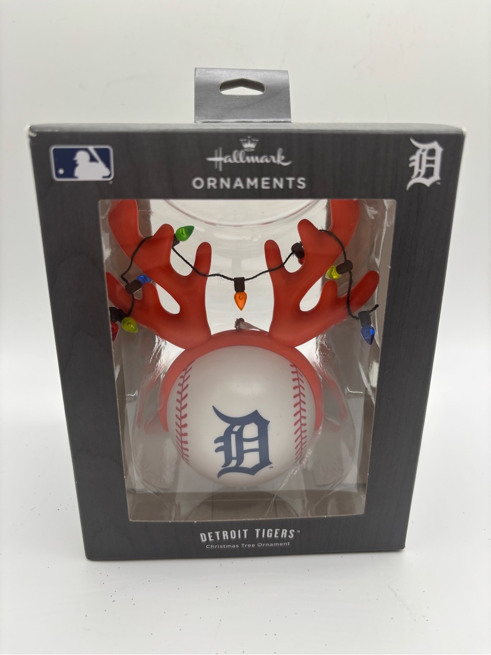 New Hallmark Detroit Tigers Christmas Ornament Antlers Hunting NIB MLB Baseball